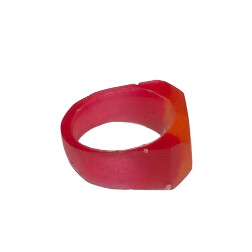 Flat Top Two Toned Jelly Resin Ring