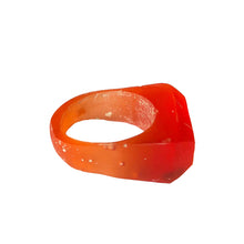 Load image into Gallery viewer, Spotted Red Hot Poker Resin Ring